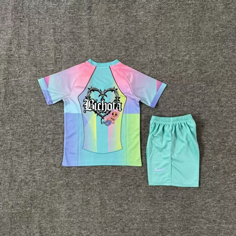 Barcelona 2025/26 Yellow And Blue KAROL G VERSION kid kit Size16-28