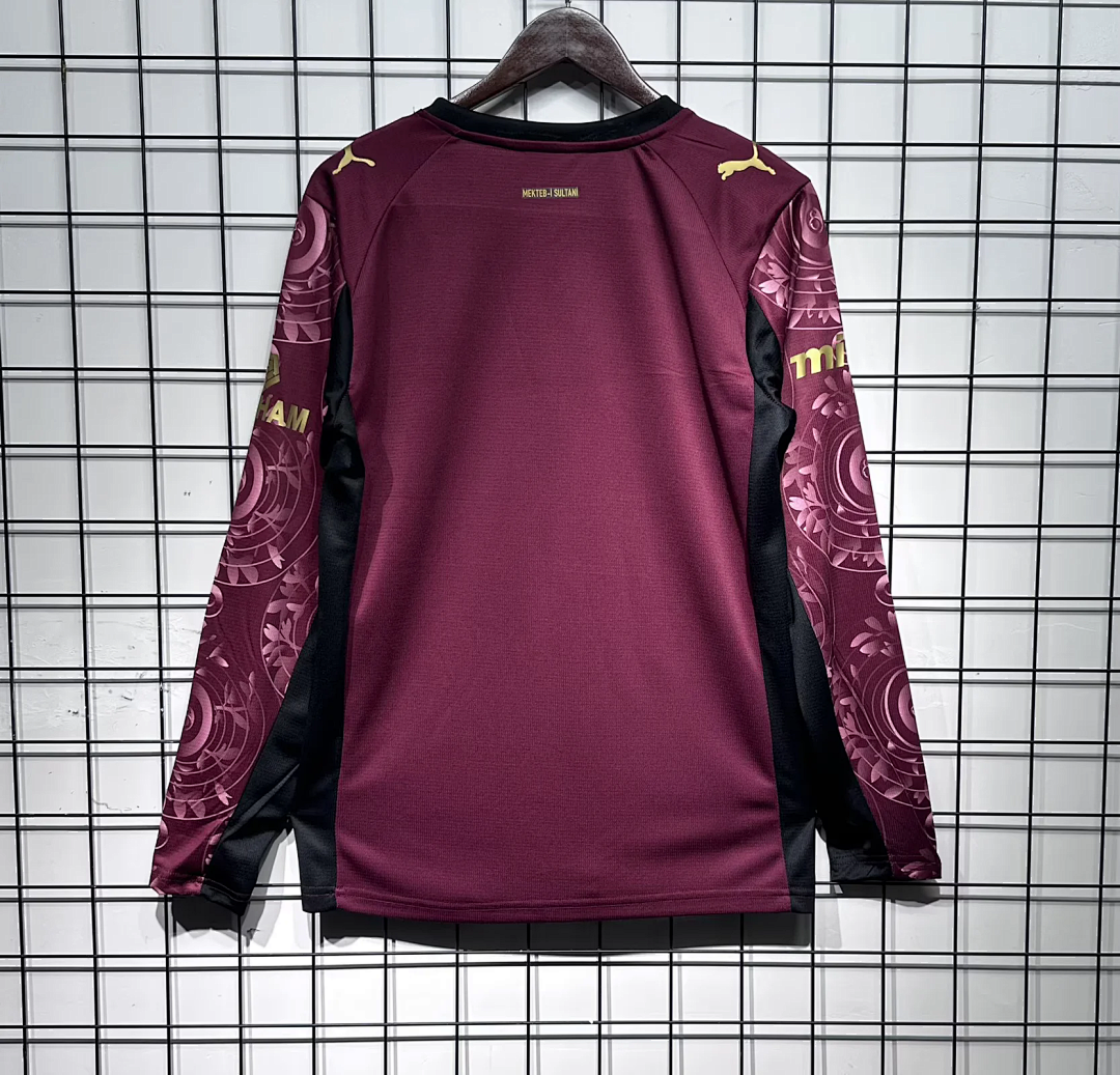 Galatasaray 2025/26 third with sponsor long sleeves soccer jersey size S-2XL