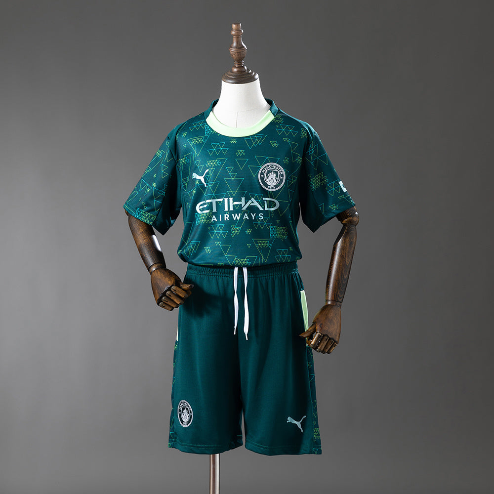 Manchester City 25/26 Fourth Away Kids Kit Jersey SIZE 16-28