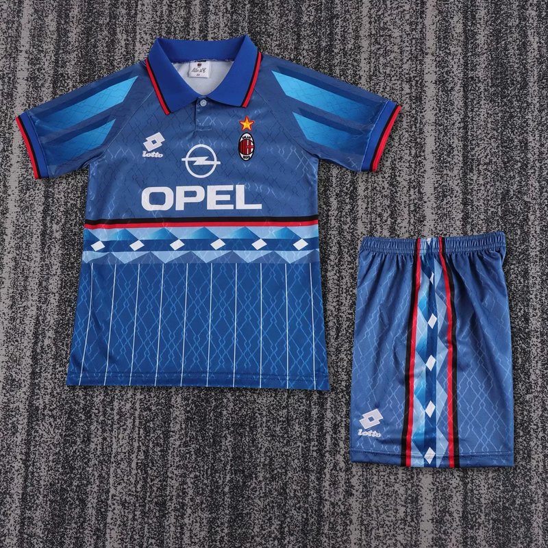 95-96 AC Milan blue retro kid kit