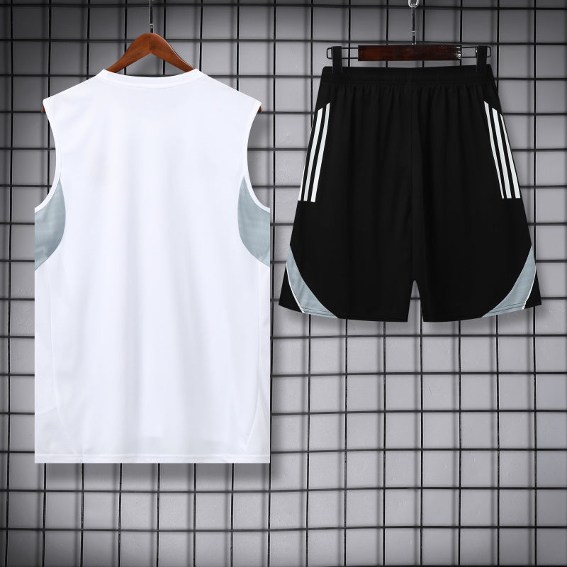 25-26 Real Madrid White and Gray Vest Suit