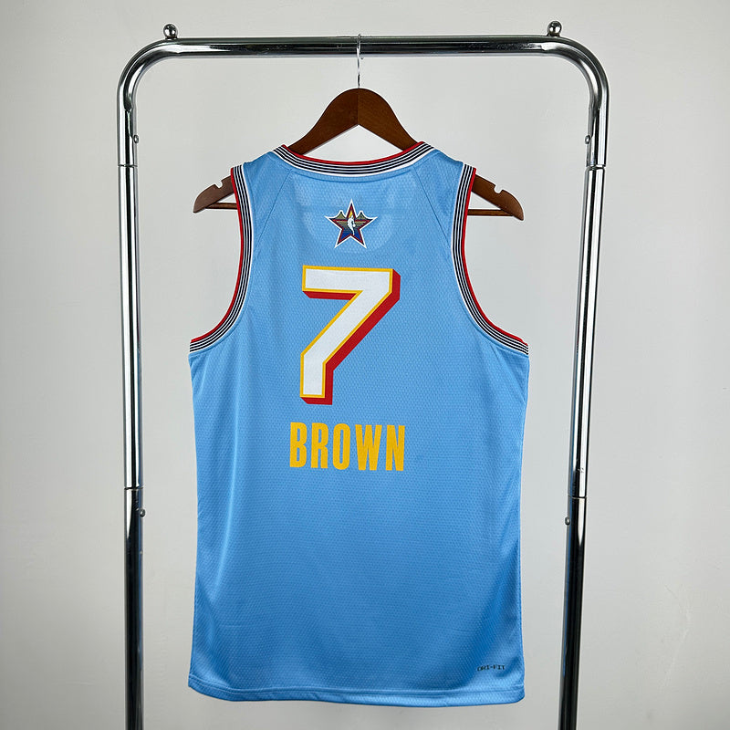 Season 2025 All-Star Blue No. 7 Brown NBA Jersey