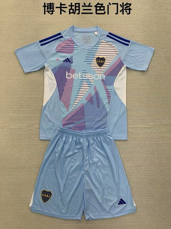 24-25 Boca blue goalkeeper kid kit