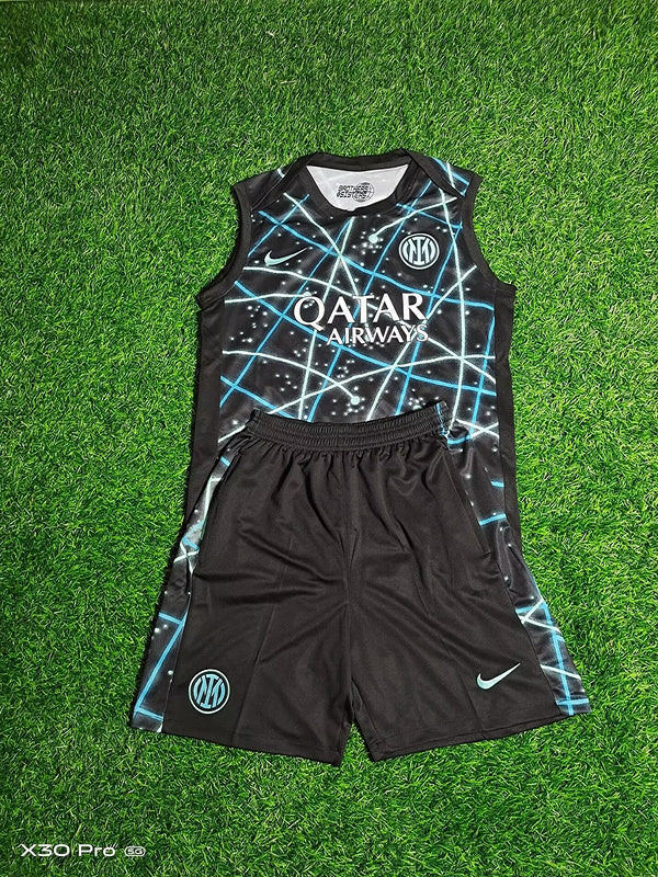 25-26 International Milan black and blue vest suit