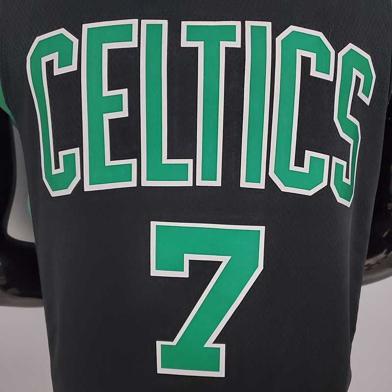 BROWN#7 Celtics White Jordan theme black