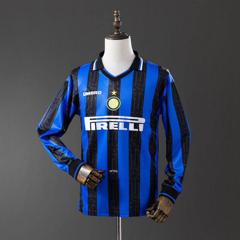 Retro Inter Milan 1997/98 home Long Sleeve soccer jerseys
