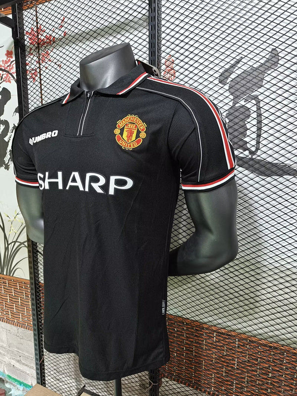 98-99 Manchester United away black retro jersey