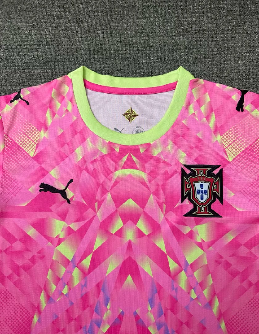Portugal 2026 World Cup Pink Goalkeeper Jersey Size S-4XL