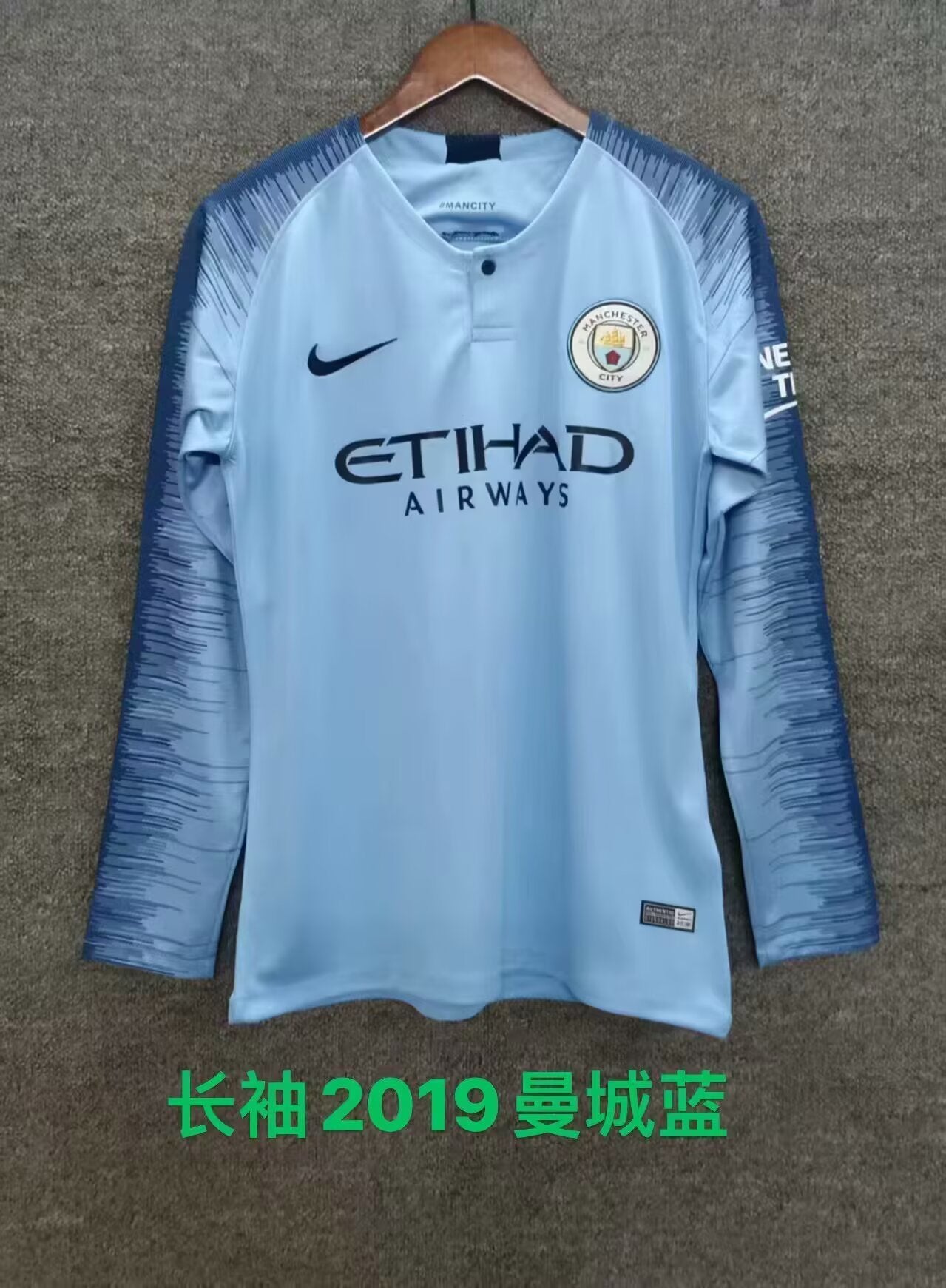MAN CITY 18-19 Manga larga — Club Retro