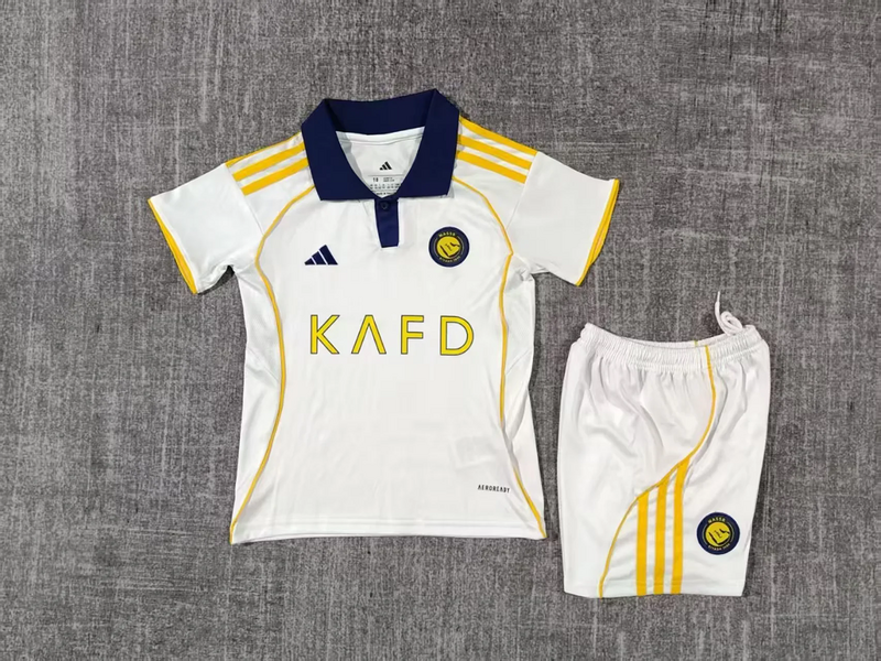 25-26 Al Nassr third Away Kid kit soccer jersey