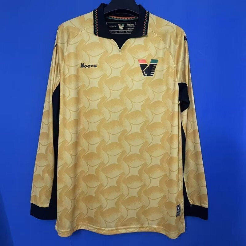 Venezia 2025/26 Gold Long sleeve Goalkeeper soccer jersey Size S-XXL
