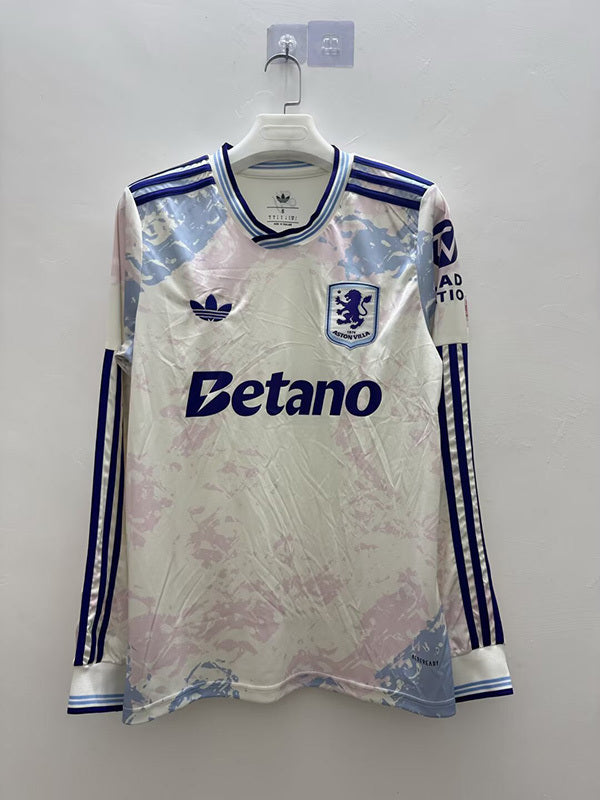 Aston Villa 2025/26 Third Away Long Sleeve Soccer jersey
