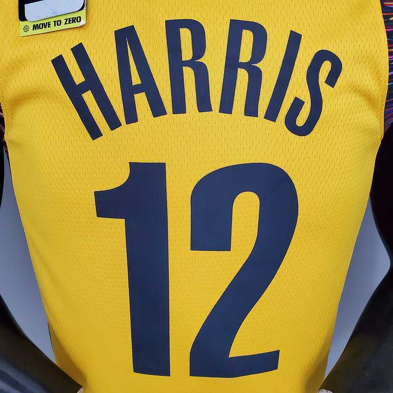 HARRIS#12 Brooklyn Nets Commemorative Edition Yellow