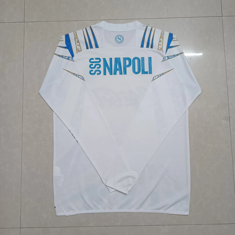 25-26 Napoli white training long sleeves jersey