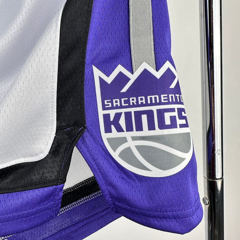King white NBA shorts