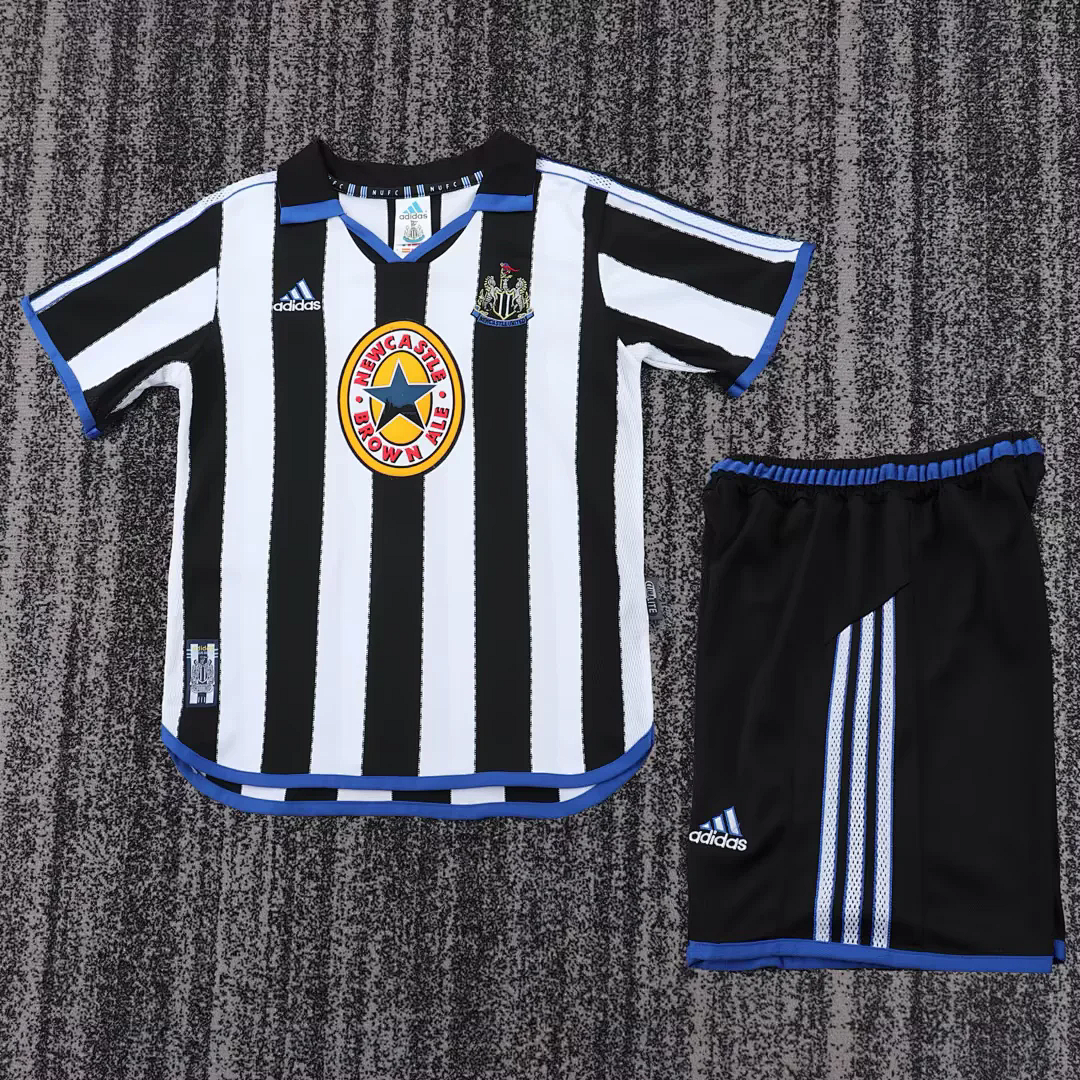 kids kit Retro 1999-00 Newcastle United home soccer jersey size 16-28
