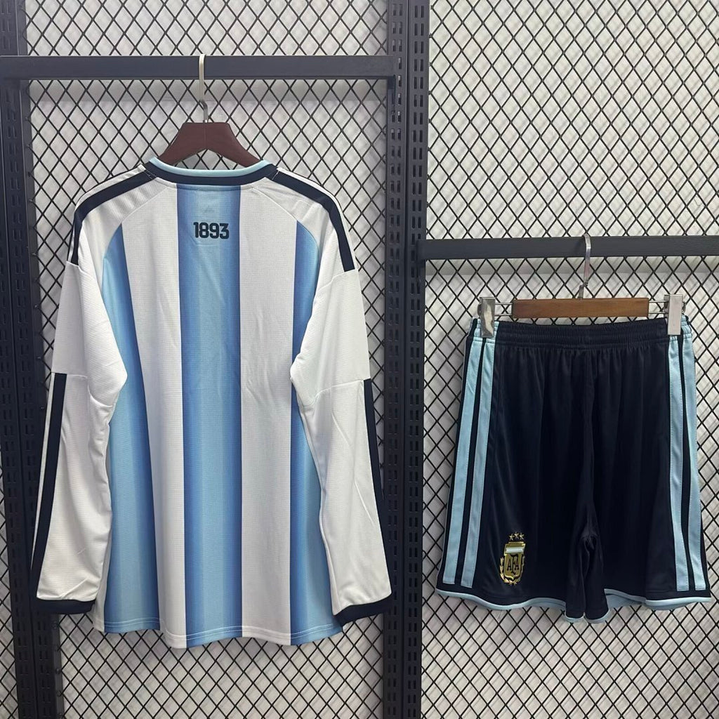 Argentina 2026 World Cup Home Long Sleeve Kid kit size 16-28