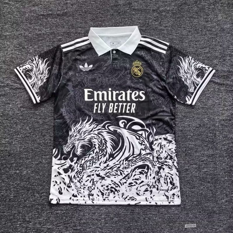 25-26 Real Madrid black and white dragon jersey