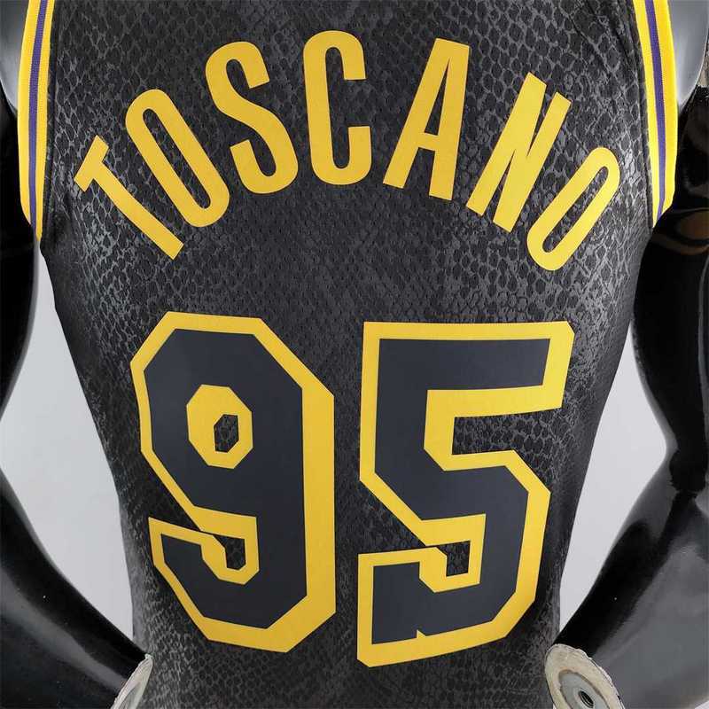 TOSCANO#95 Los Angeles Lakers black NBA jersey