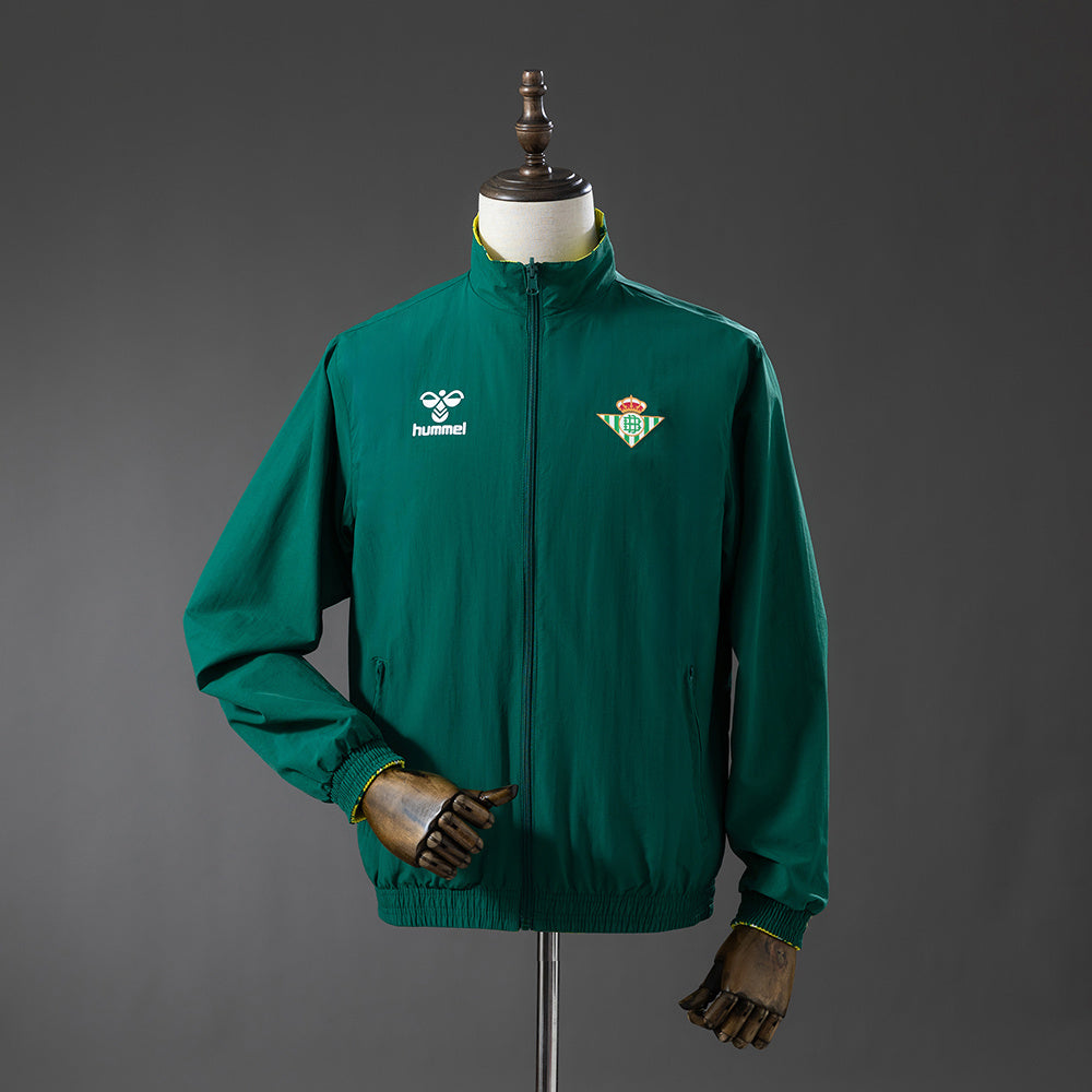Real Betis Reversible Jacket Windbreaker - Green &amp; Yellow S-XXL