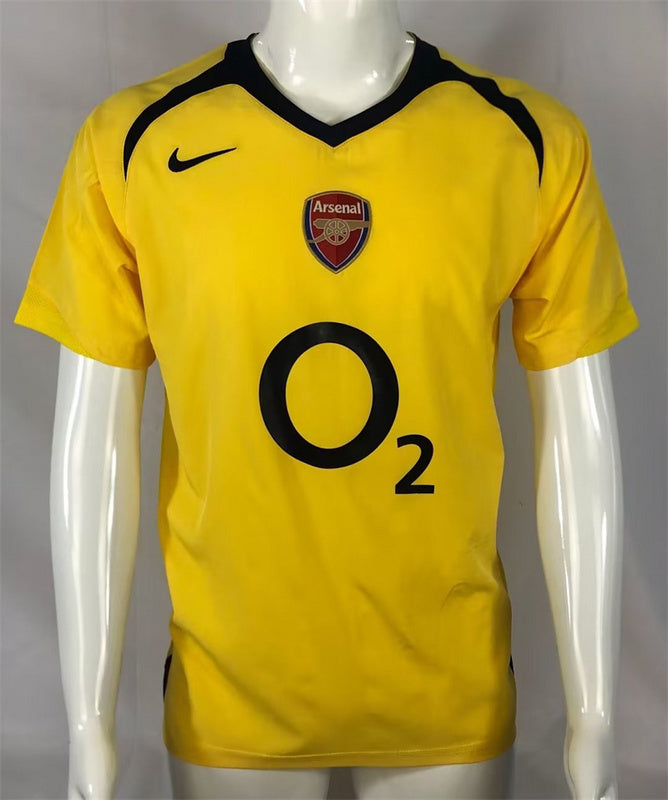 05-06 Arsenal away yellow retro jersey