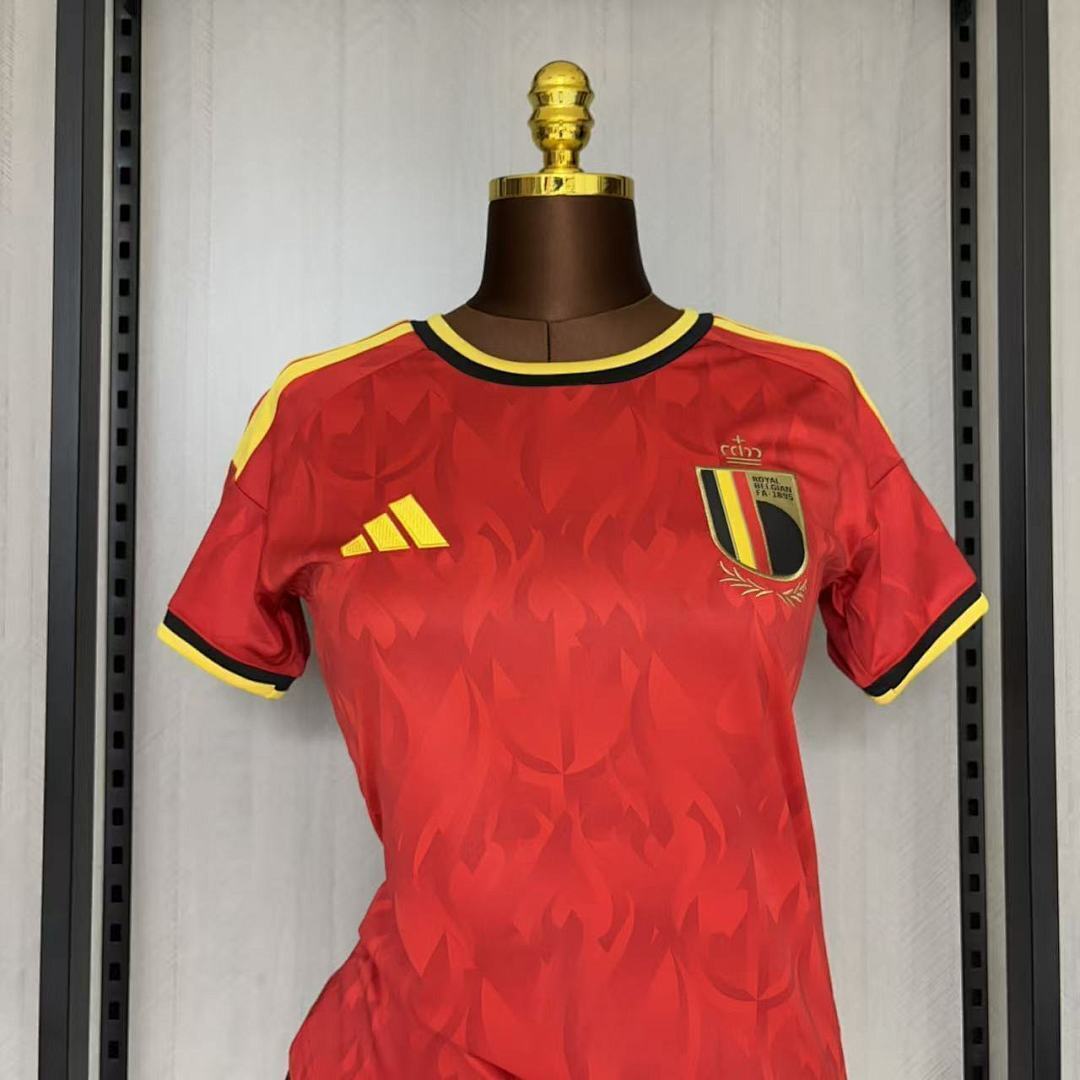 Woman Belgium 2025-26 Home soccer jersey size S-2XL