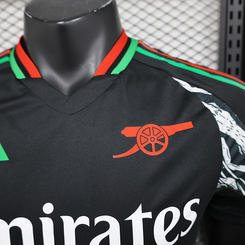 24-25 Arsenal away black player version jersey