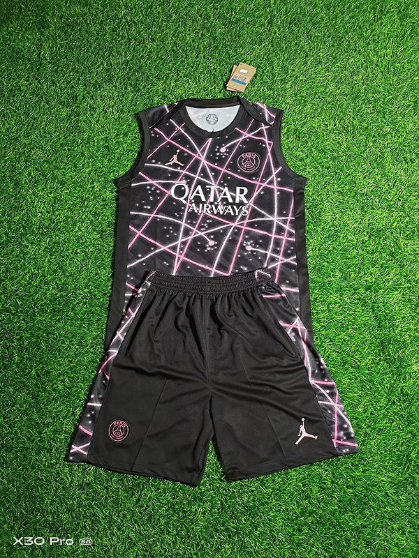 25-26 Paris Saint-Germain black and pink vest suit