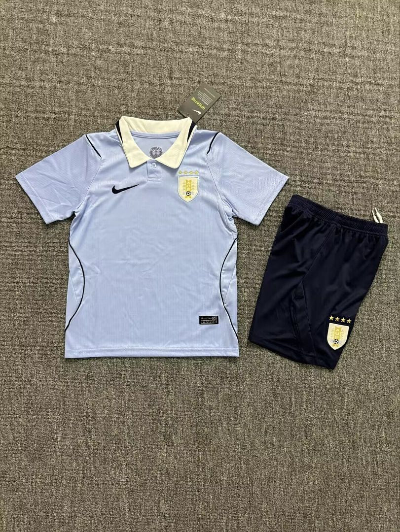 Uruguay 2026 World Cup Home Kids Kit 16-28