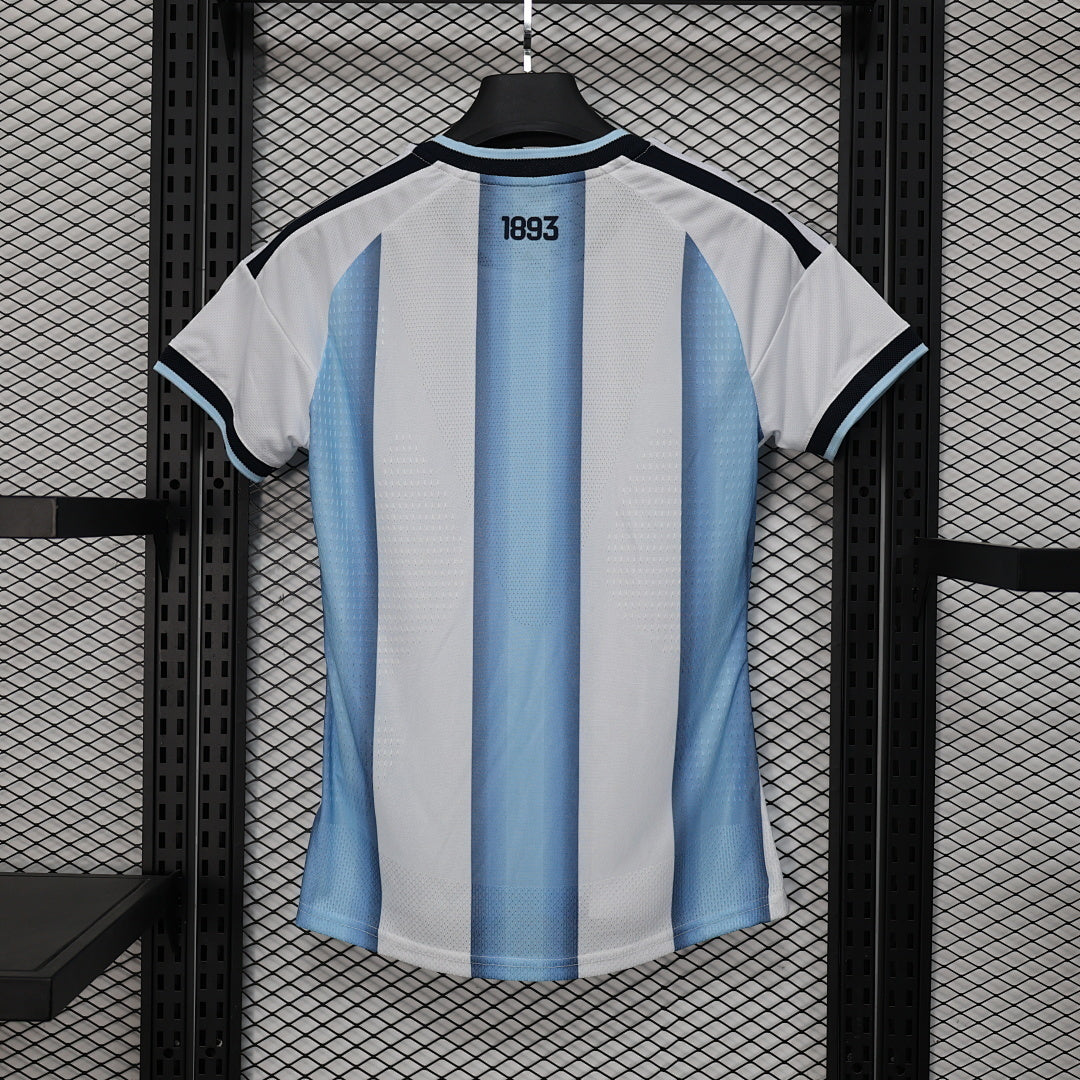 Woman Argentina 2026 World Cup Home Player Version soccer jersey size S-2XL