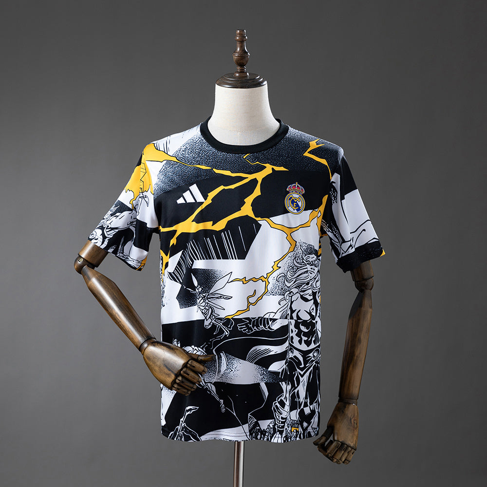 Real Madrid 25/26 Avengers - Pre-Match (Black and White) Jersey S-4XL