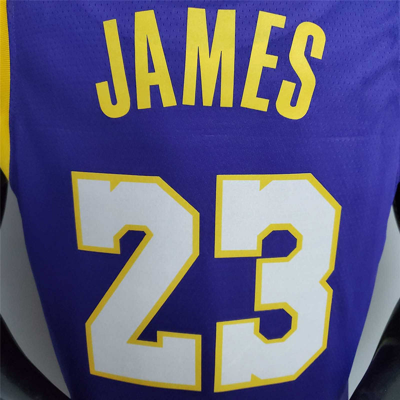 James #23 Lakers purple