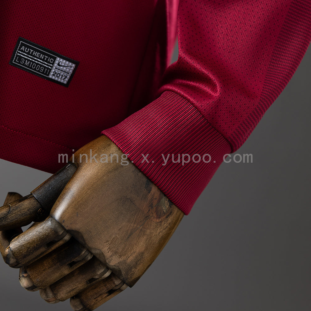 Retro Long Sleeve Roma 17/18 Home S-XXL