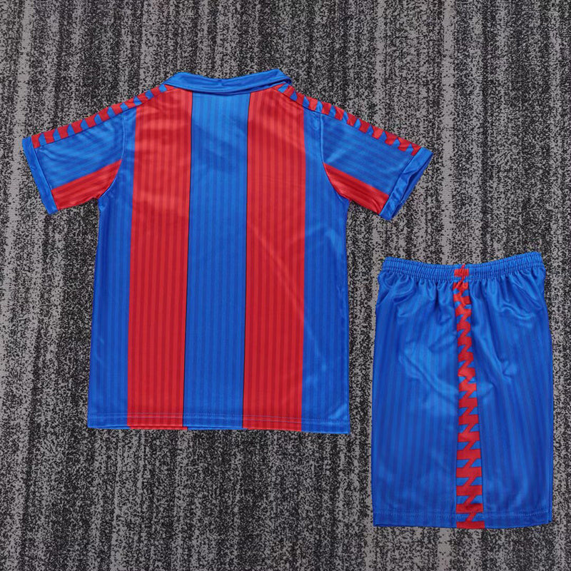Retro Barcelona 1991/92 home kid kit soccer jerseys