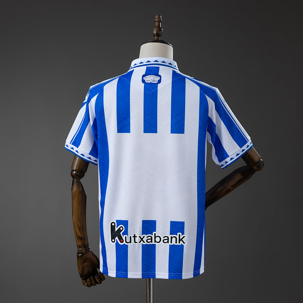 Real Sociedad 25/26 Retro Style Jersey Sizes S-4XL