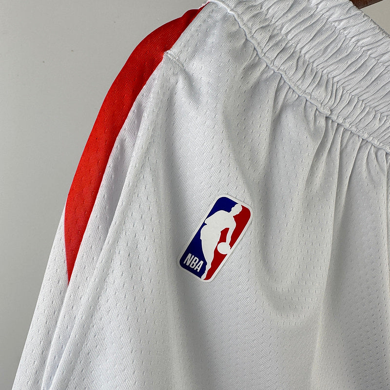 Suns home white NBA shorts