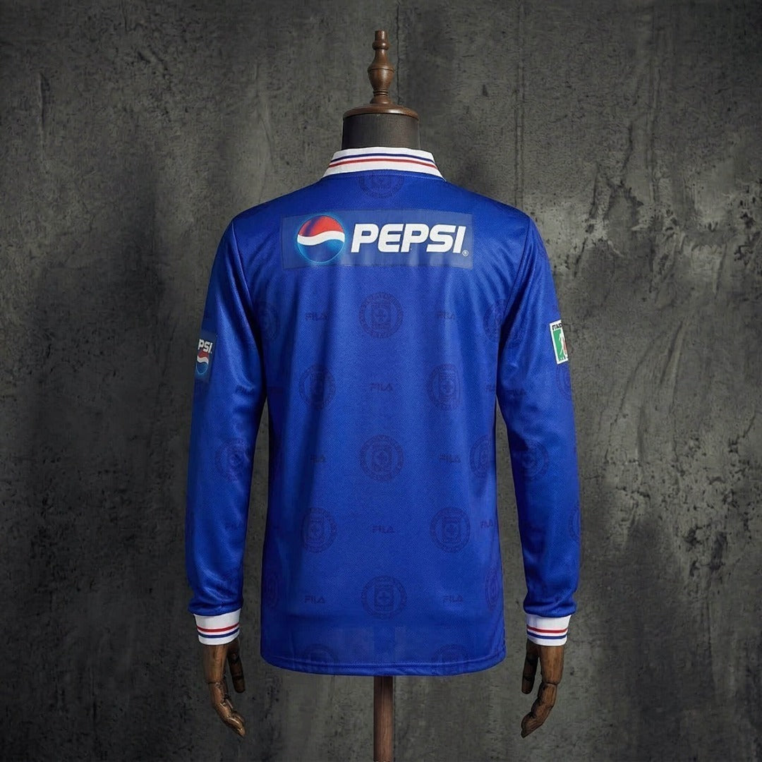 Retro 1998 Cruz Azul home Long Sleeve soccer jersey size S-2XL