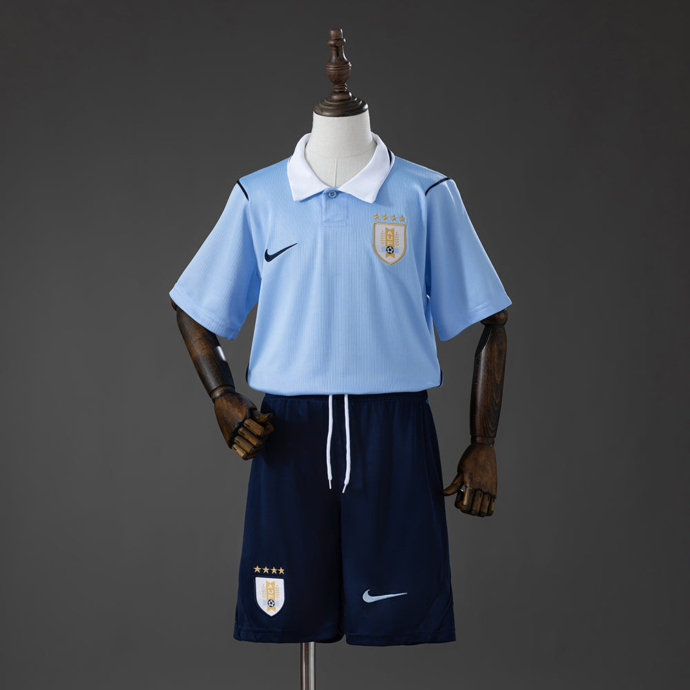 Uruguay 2026 Home Kids Kit Jersey Size 16-28