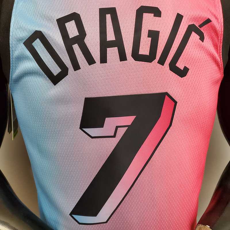 New Miami Heat DRAGIC#7 City Edition Pink Blue Gradient Color