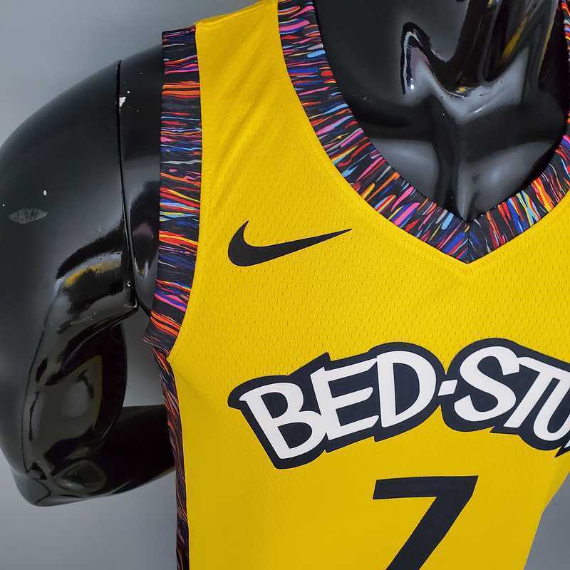 Durant #7 Brooklyn Nets Commemorative Edition Yellow