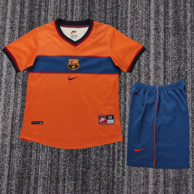 Retro Barcelona 1998/00 Third Away kids kit size 16-28