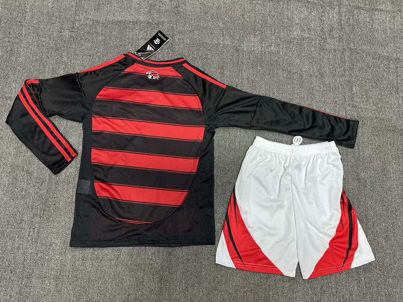 25-26 Flamengo home long sleeve kid kit