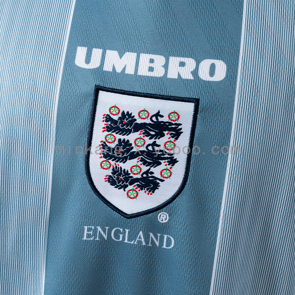 England 1996 Away Long Sleeve Retro Jersey S-XXL