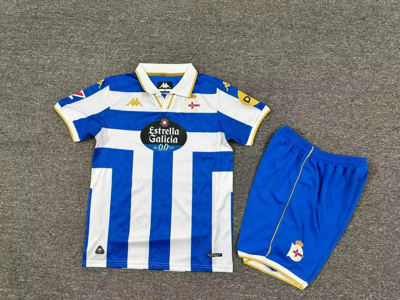 25-26 Deportivo de La Coruna home kid kit