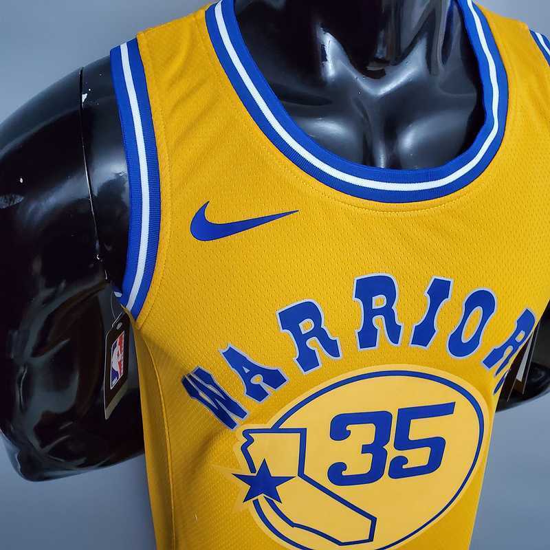 Retro version DURANT#35 Golden State Warriors yellow
