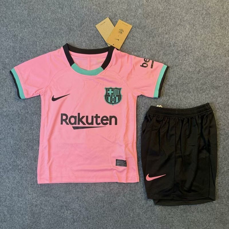 20-21 Barcelona Third Away Pink kid kit