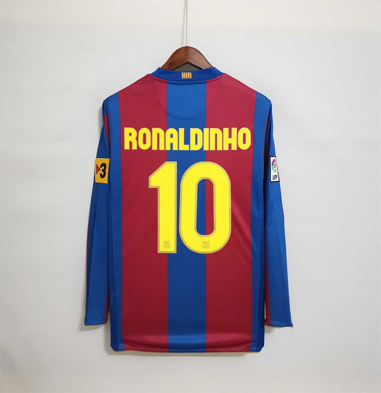 07-08 Barcelona home long sleeves