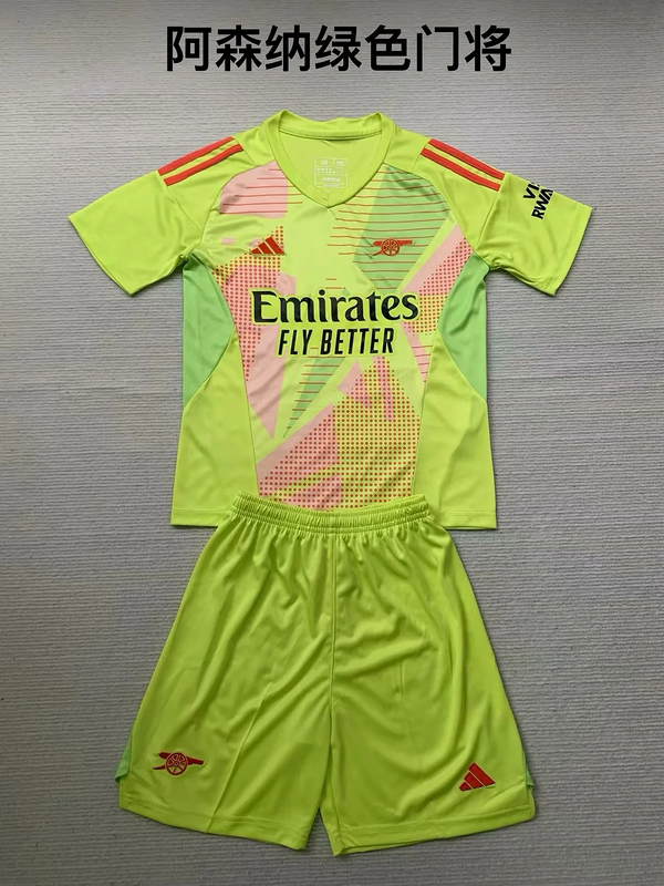 24-25 Arsenal yellow goalkeeper kid kit