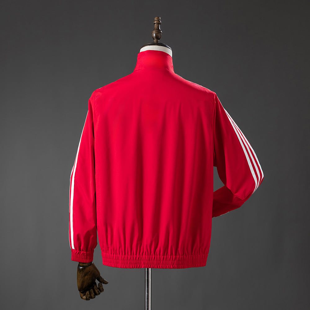Three stripes red Windbreaker S-XXL