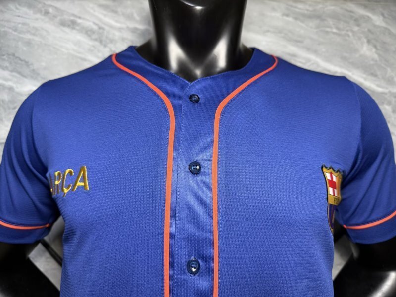 25-26 Barcelona Blue Baseball Jersey